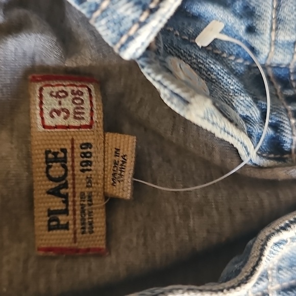 Place Light Blue Jean Jacket Size 3-6 Mo - Picture 2 of 5